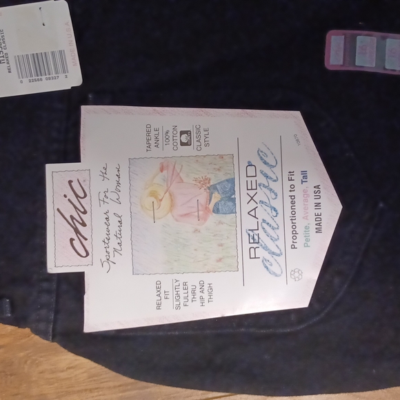 New Vintage chic Black Jeans- Vintage Size 16 Misses - Picture 6 of 12